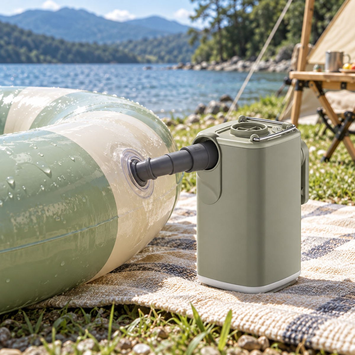 🔋 Portable Air Pump | ABS Camping | Campers Cordless Lighting