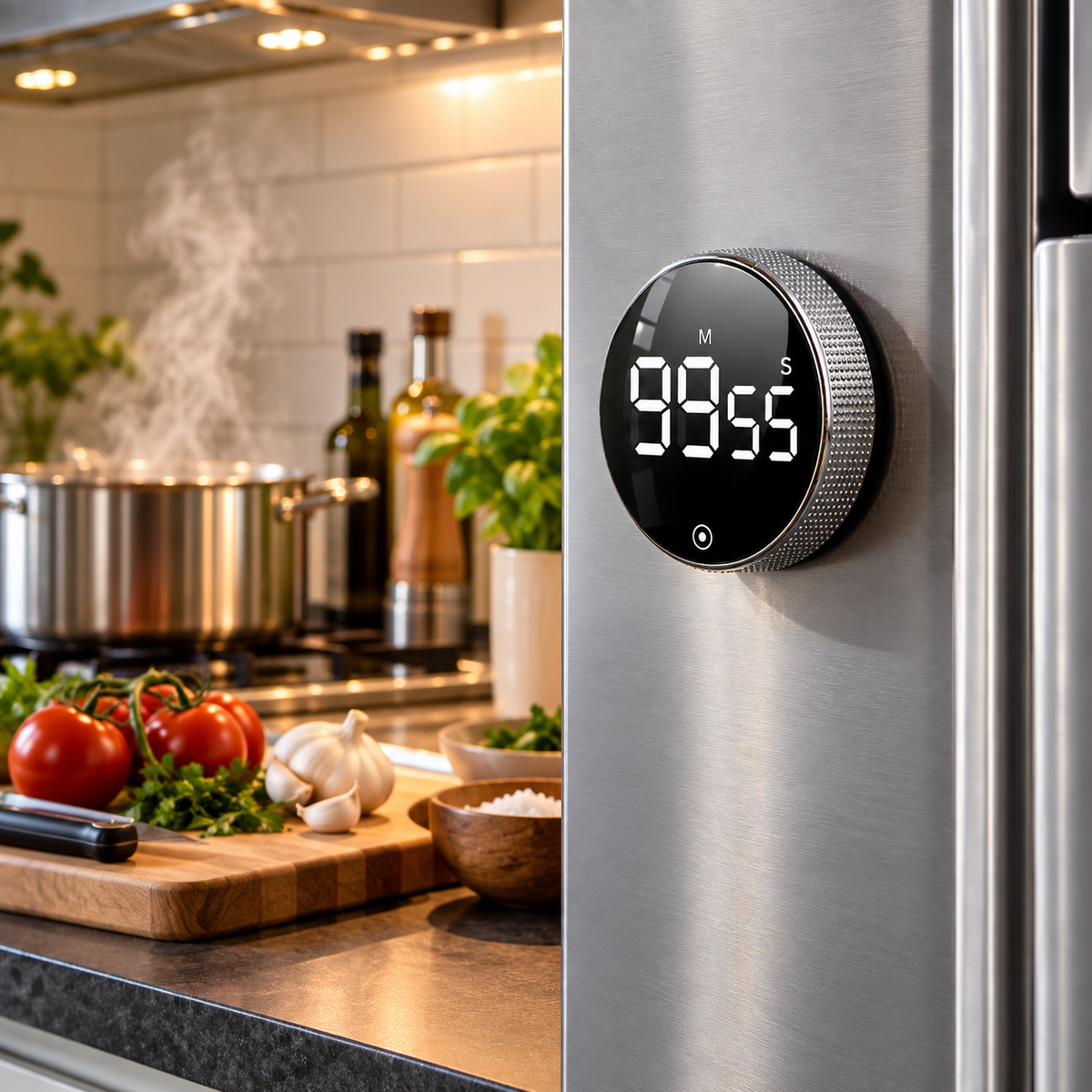 ⏱️ Digital Timer | Metal-Style Kitchen | Students | Bright LED Countdown