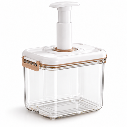 ⚡ Electric Vacuum Container | Clear Plastic | Kitchen | Families | Push-Button