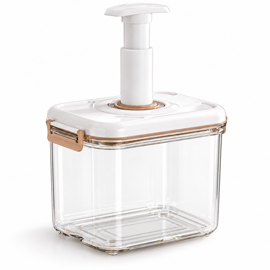 ⚡ Electric Vacuum Container | Clear Plastic | Kitchen | Families | Push-Button