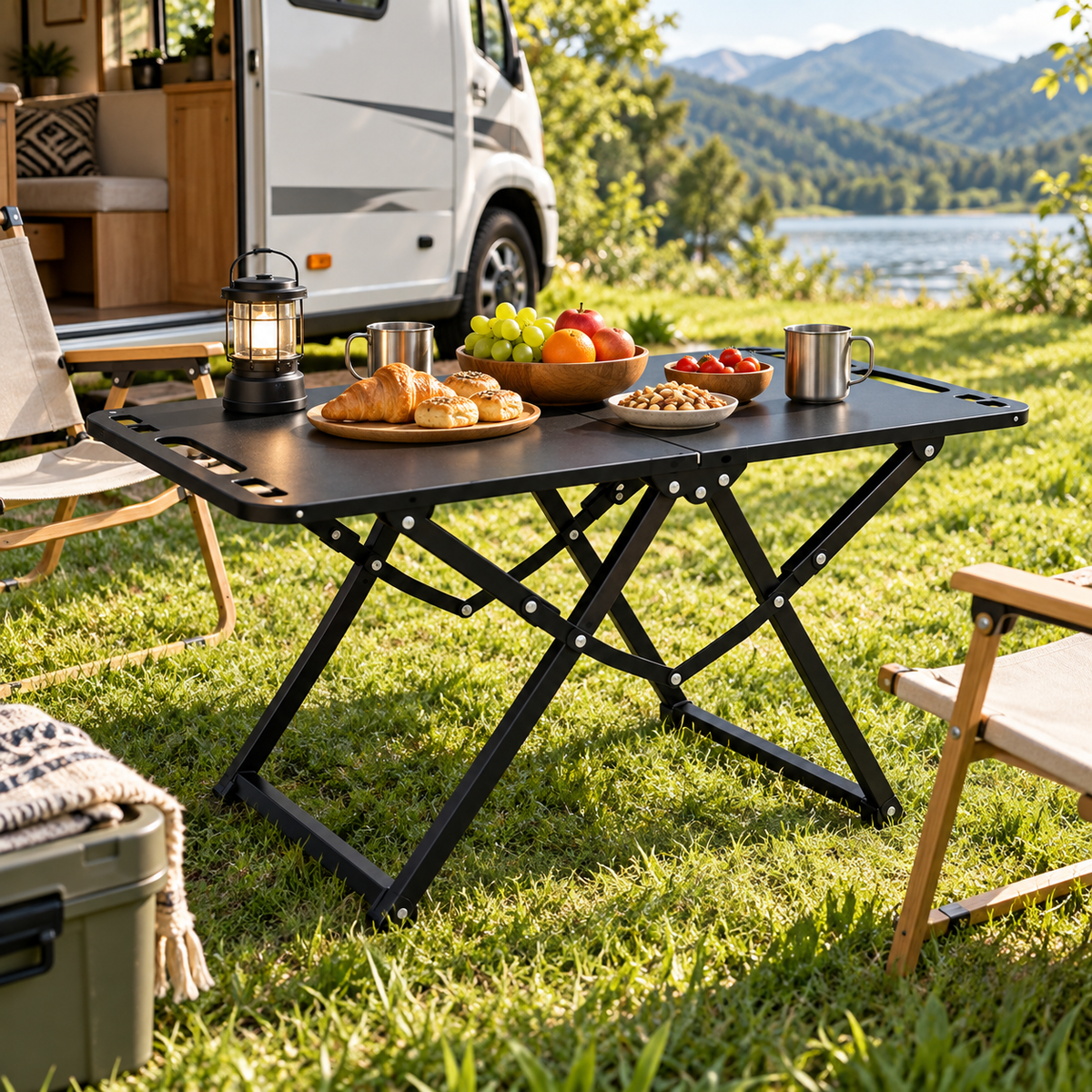 🏕️ Camping Table | Aluminum Outdoor | Campers | Expandable Folding Design