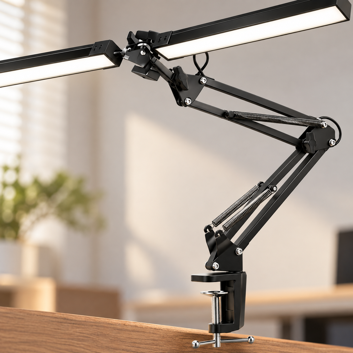 💡 Desk Lamp | Metal Study Lighting | Students | Dual-Head Flexibility