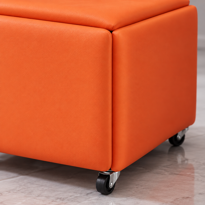 🪑 Storage Ottoman | PU Leather Entryway | Families | Foldable Cube