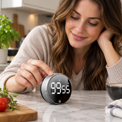 ⏱️ Digital Timer | Metal-Style Kitchen | Students | Bright LED Countdown