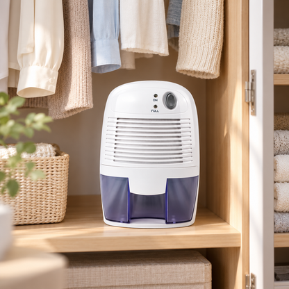 💧 Compact Dehumidifier | Plastic Bedroom | Homeowners | Visible Water Tank