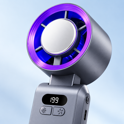 ❄️ Cooling Fan | ABS Portable | Outdoor Travel | Commuters | Foldable Digital Display