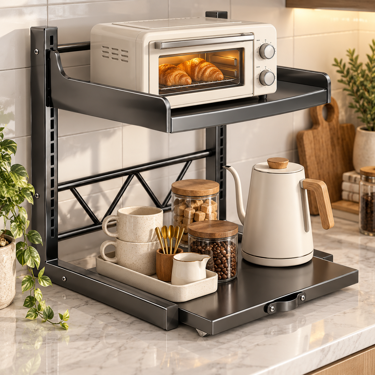 🧺 Appliance Rack | Steel Kitchen Storage | Homeowners Pull-Out Design
