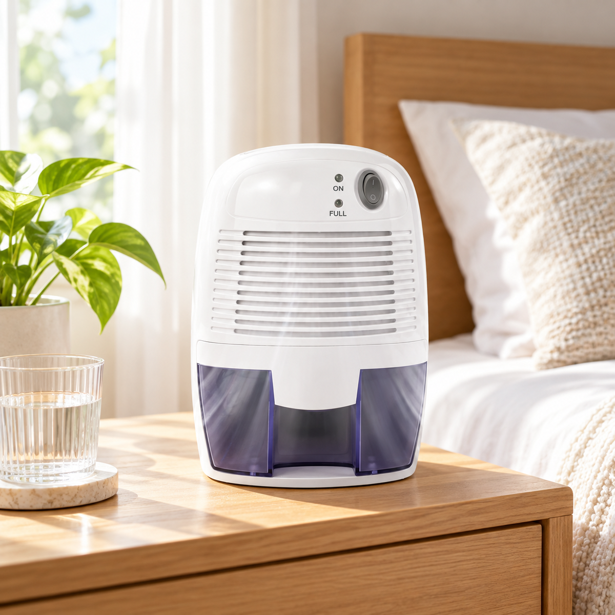 💧 Compact Dehumidifier | Plastic Bedroom | Homeowners | Visible Water Tank