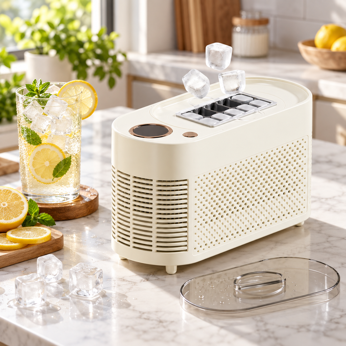 🧊 Portable Ice Maker | Plastic Desktop Camping | Families Cube-Ice